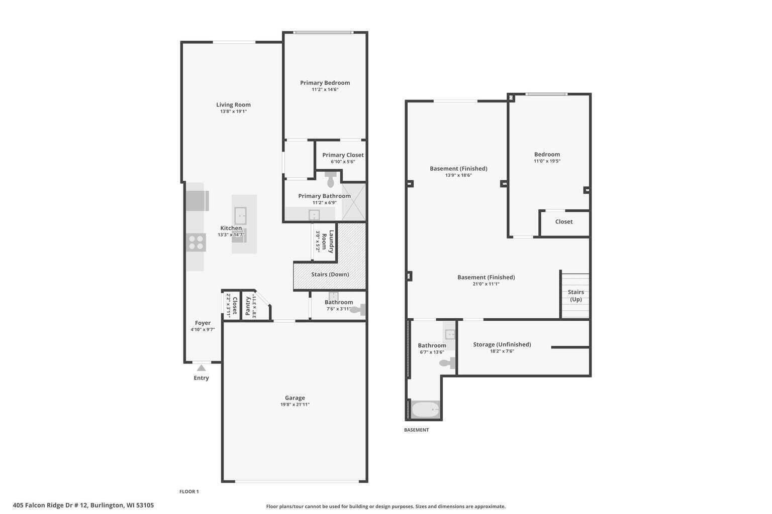 405 Falcon Ridge Drive, Unit 16 Burlington, WI 53105 - Photo 33 of 33 Floor plan combined