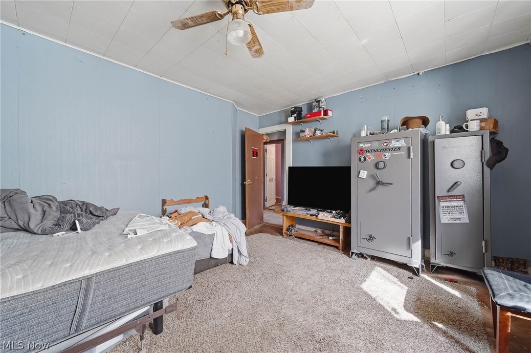 4677 Rock Spring Road Ravenna, OH 44266 - Photo 13 of 35 Bedroom with carpet floors and a ceiling fan