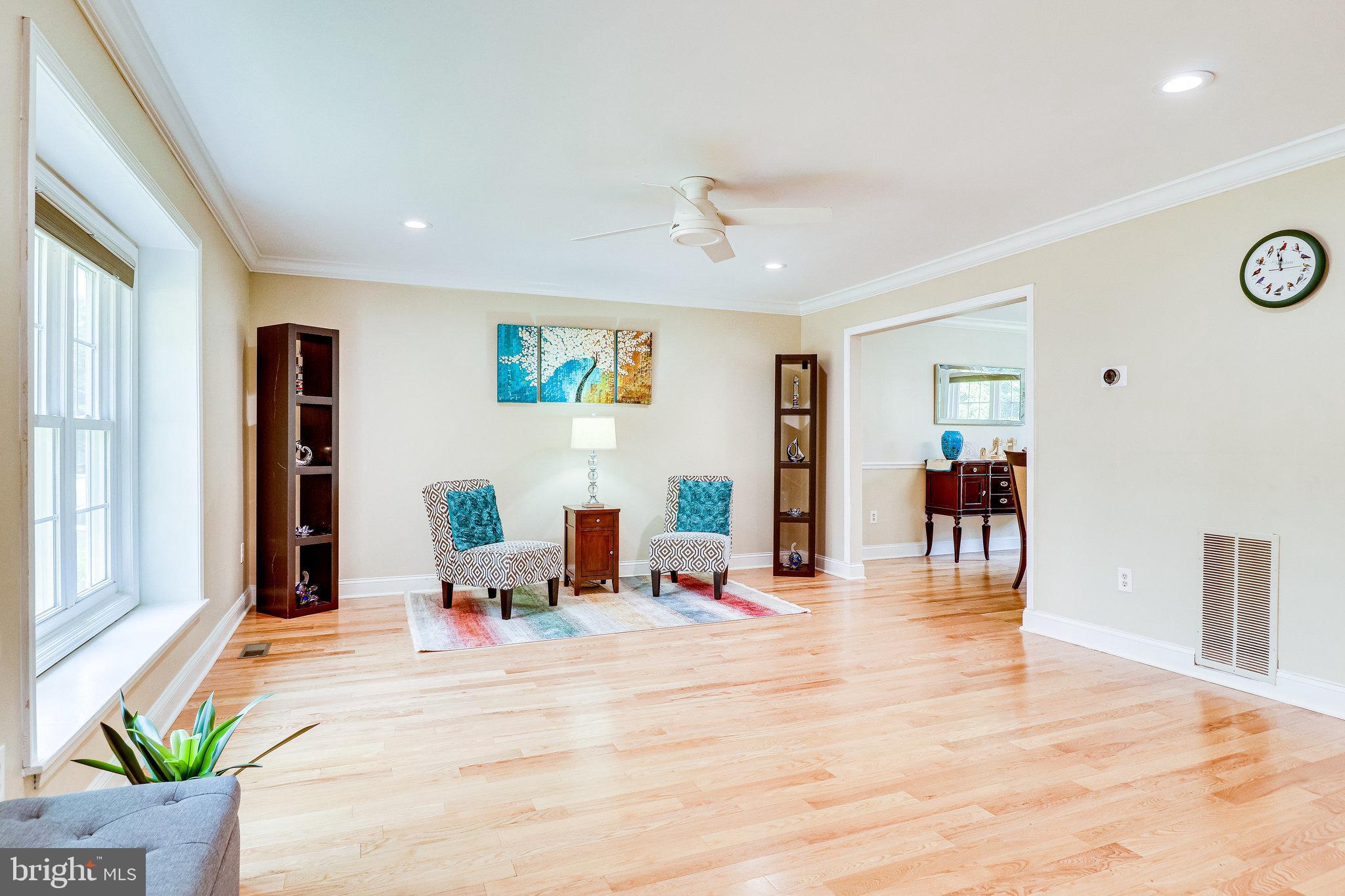 2832 Edgelea Road Vienna, VA 22181 - Photo 8 of 68 Spacious Living Room with Hardwood Floors