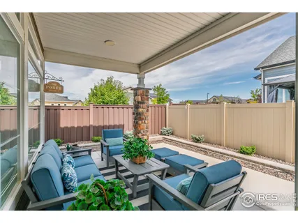 a view of an outdoor sitting area