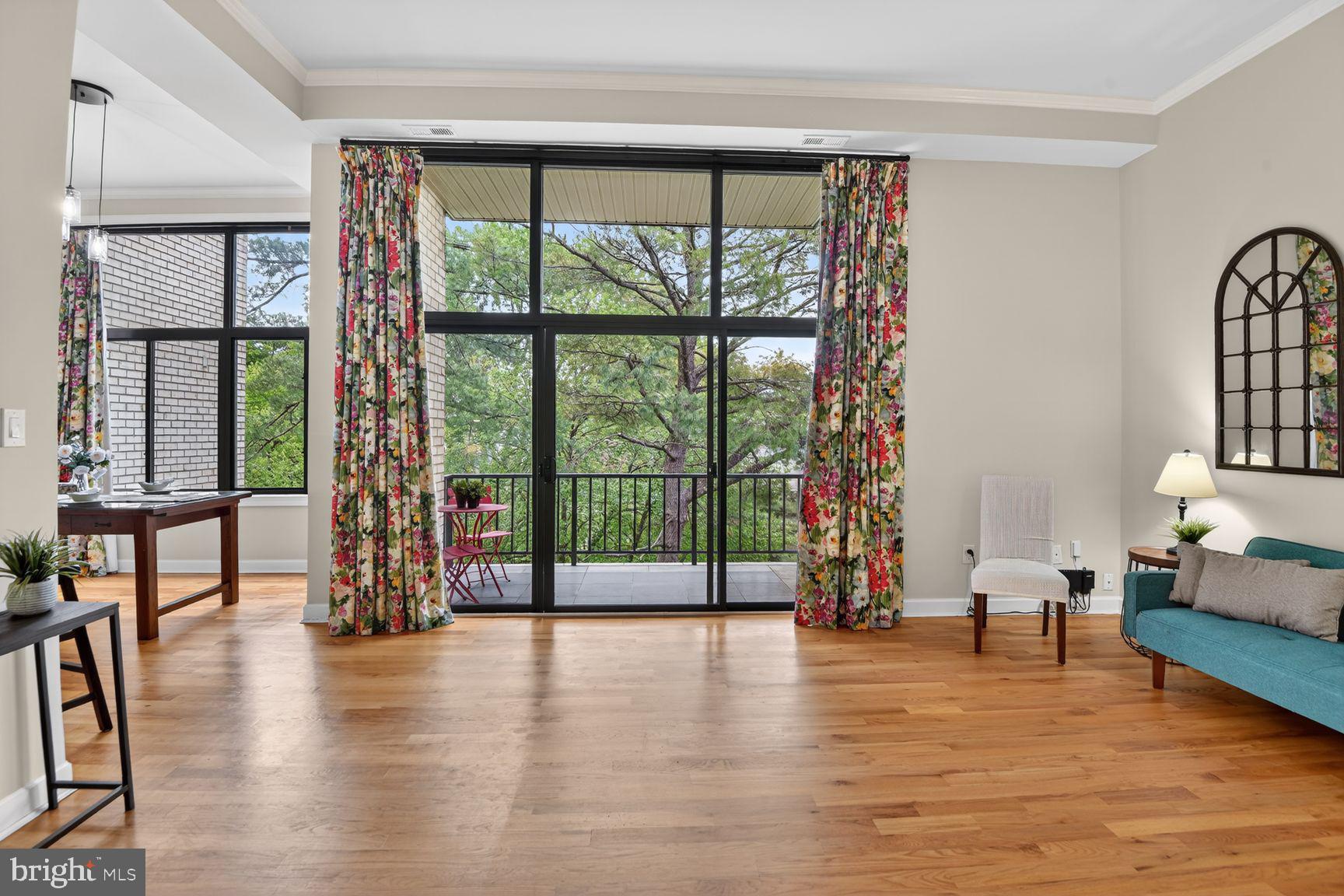 10862 Bucknell Drive, Unit 301 Silver Spring, MD 20902 - Photo 10 of 32 Living Room with balcony view
