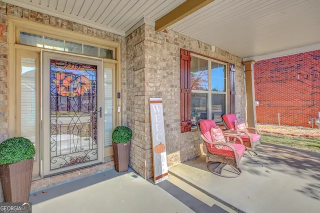 a outdoor space with furniture