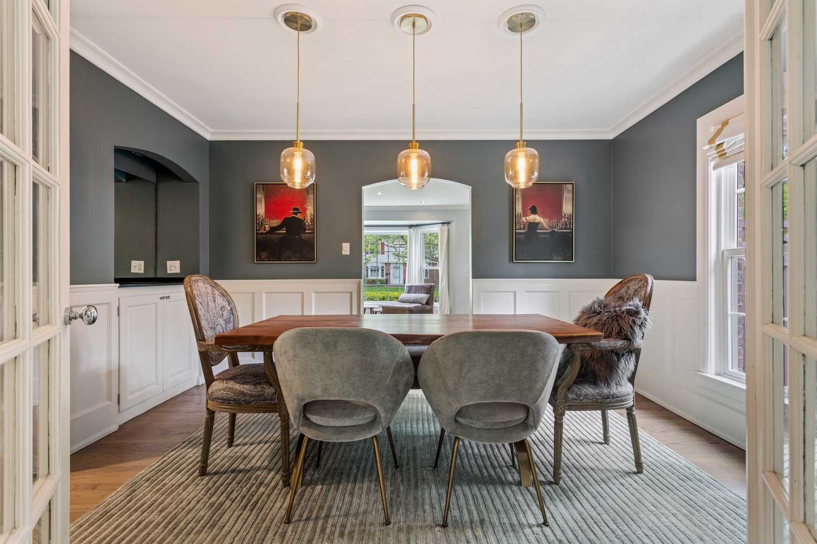 1152 Raleigh Road Glenview, IL 60025 - Photo 5 of 23 a view of a dining room with furniture and wooden floor