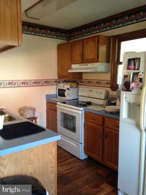 12917 Tull Road Whaleyville, MD 21872 - Photo 10 of 15 a kitchen with a stove a sink and a microwave