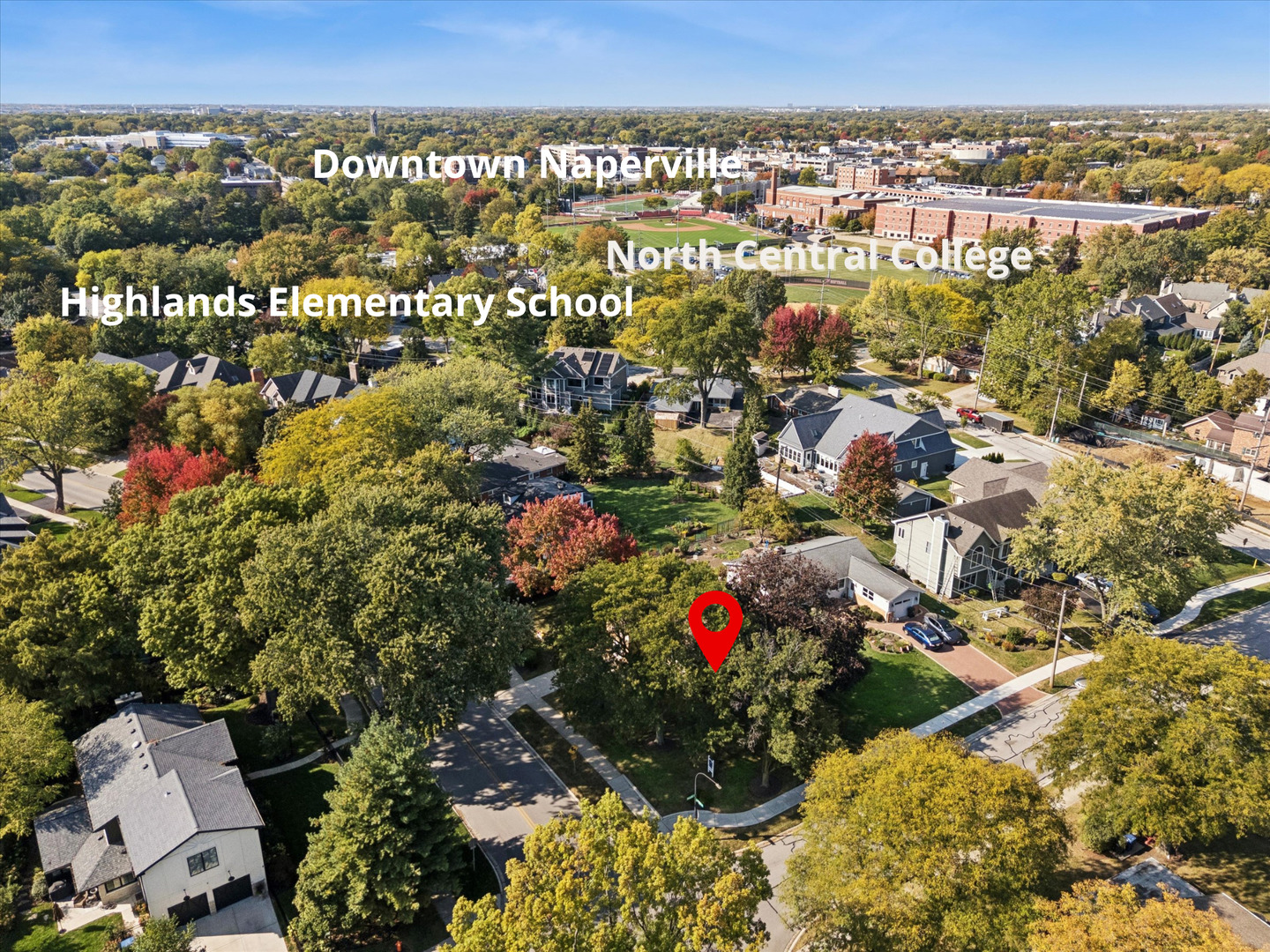 465 East Hillside Road Naperville, IL 60540 - Photo 15 of 23 an aerial view of a city