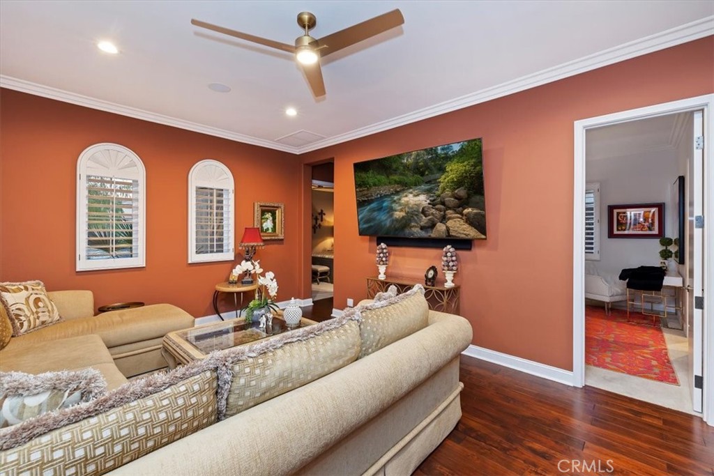 20 Vista Encantada Rancho Mirage, CA 92270 - Photo 37 of 75 a living room with furniture and a flat screen tv