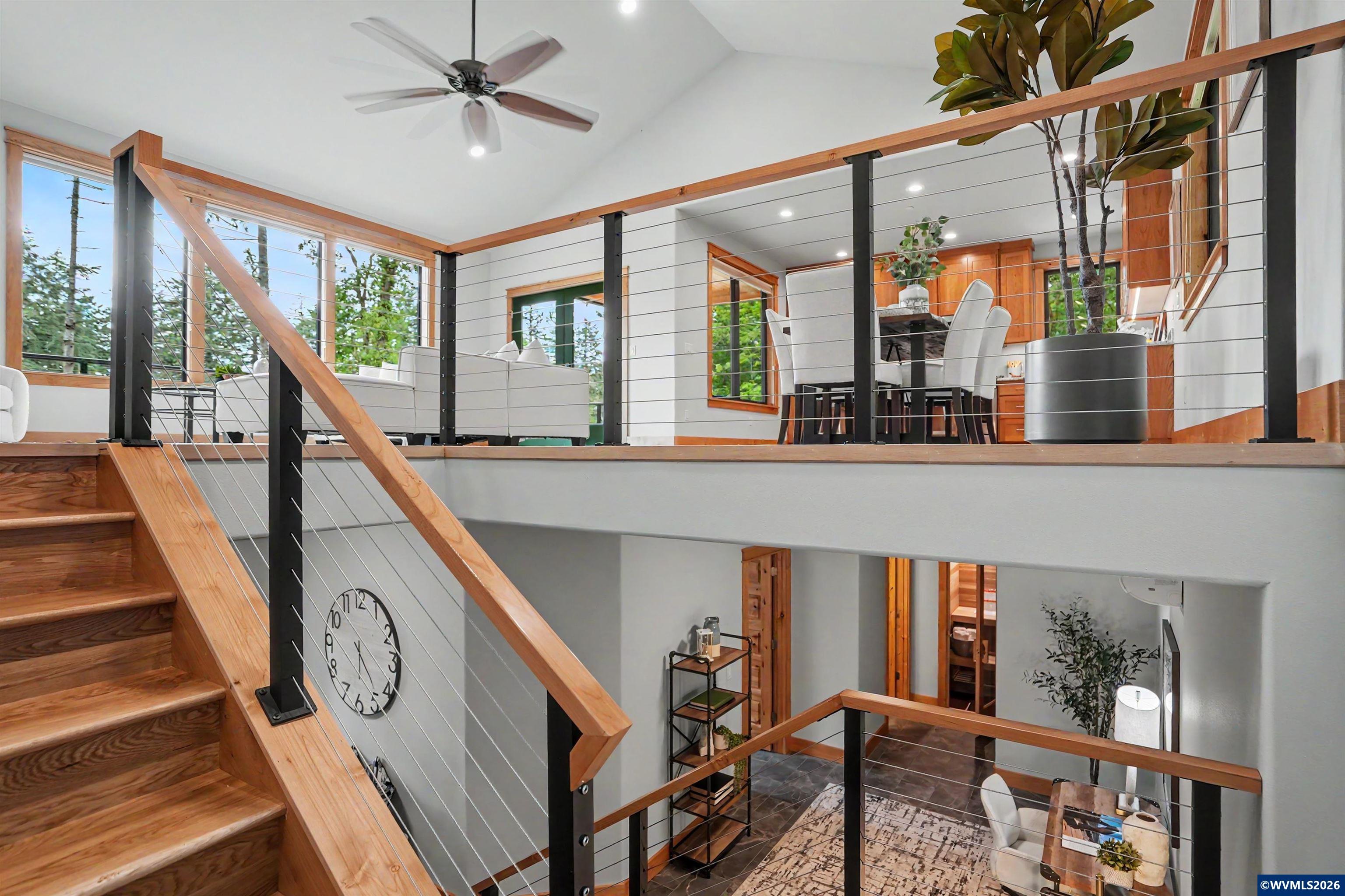 1155 Northwest Country Hills Road Corvallis, OR 97330 - Photo 20 of 48 workspace with wooden floor and windows