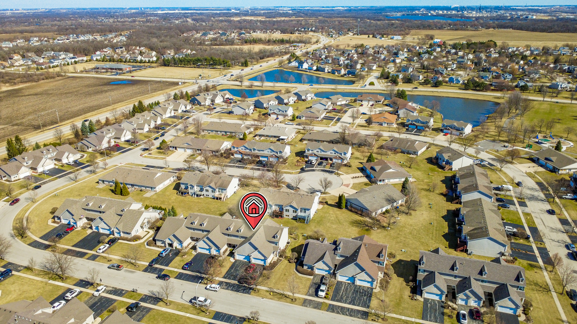 25653 Bridle Path Channahon, IL 60410 - Photo 39 of 43 an aerial view of residential building and lake view