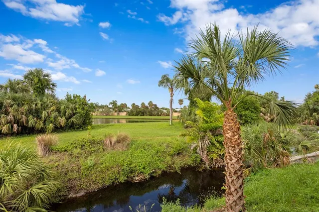 a view of a lake with houses