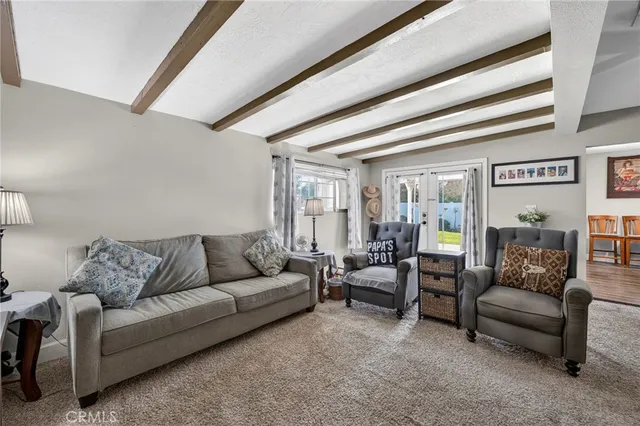 a living room with furniture and a couch
