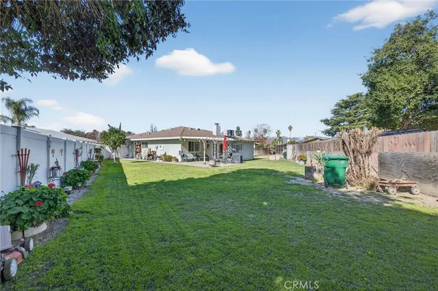 a view of a back yard and garden