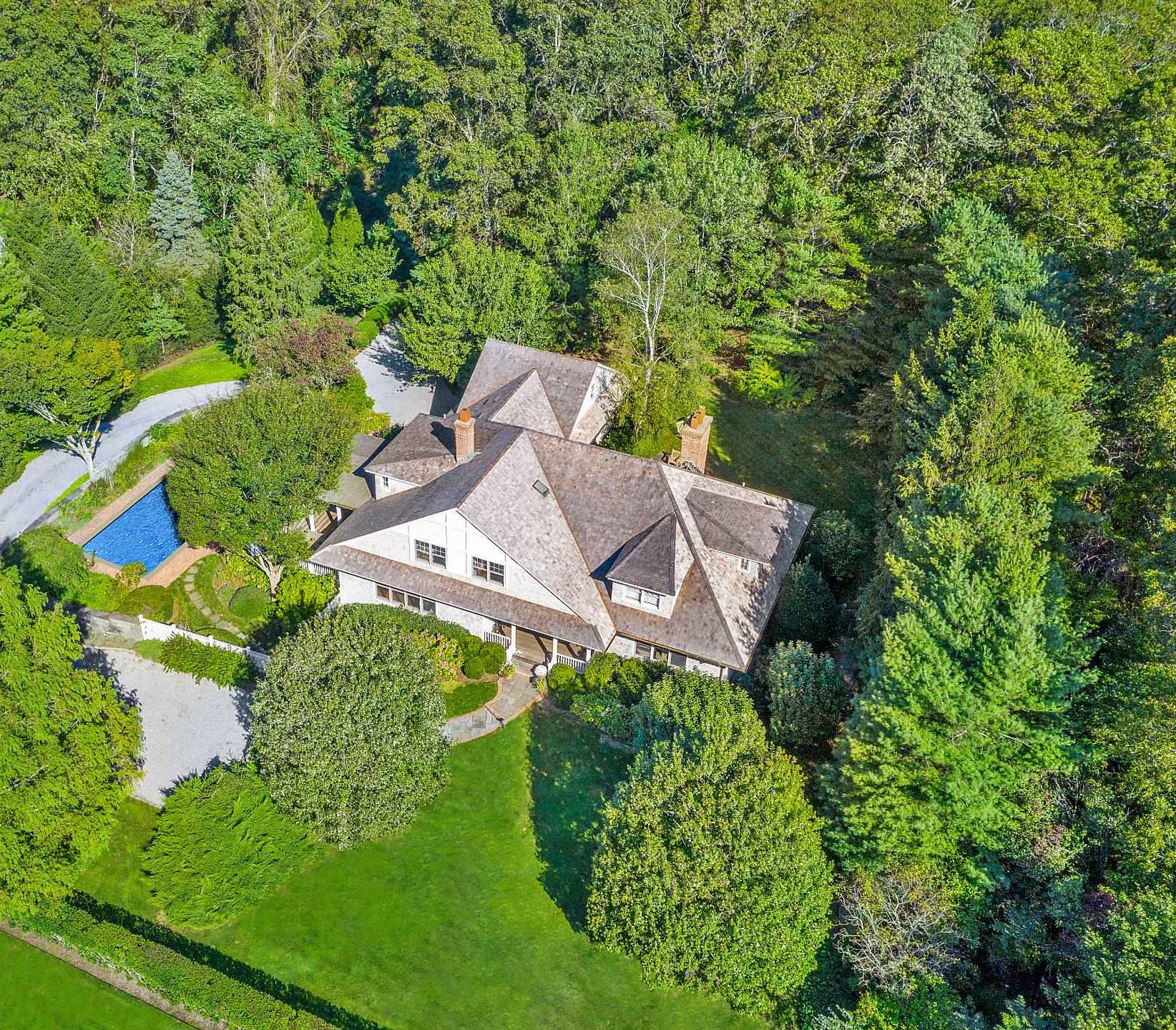5 Mill Path Bridgehampton, NY 11963 - Photo 25 of 30 an aerial view of a house with a yard