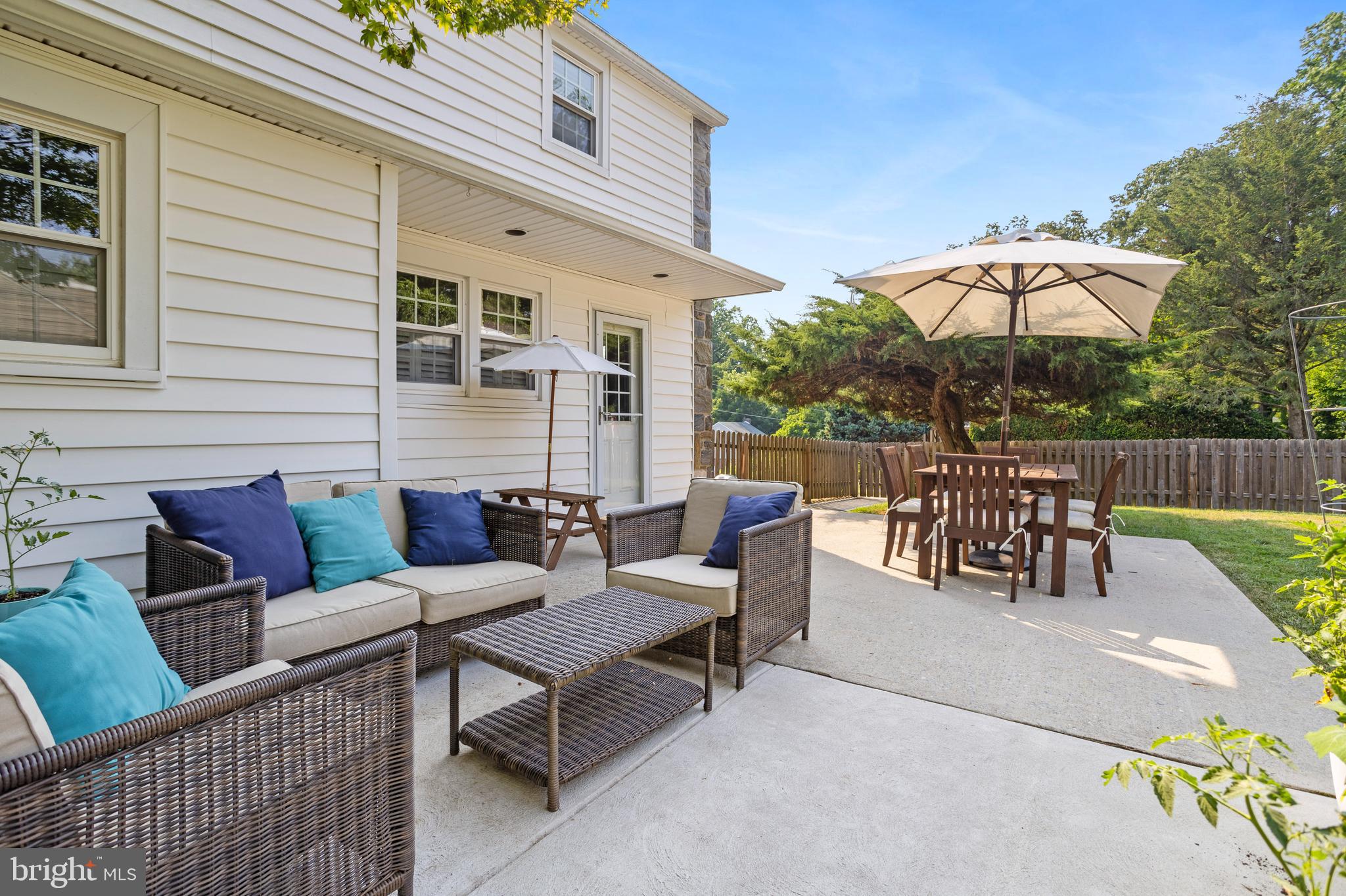 100 Shelburne Road Springfield, PA 19064 - Photo 24 of 31 a view of a patio with a table and chairs
