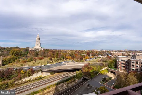 a view of a city from a terrace