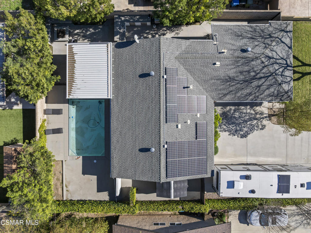 3585 Woodhaven Street Simi Valley, CA 93063 - Photo 30 of 33 a aerial view of a house with a yard and potted plants
