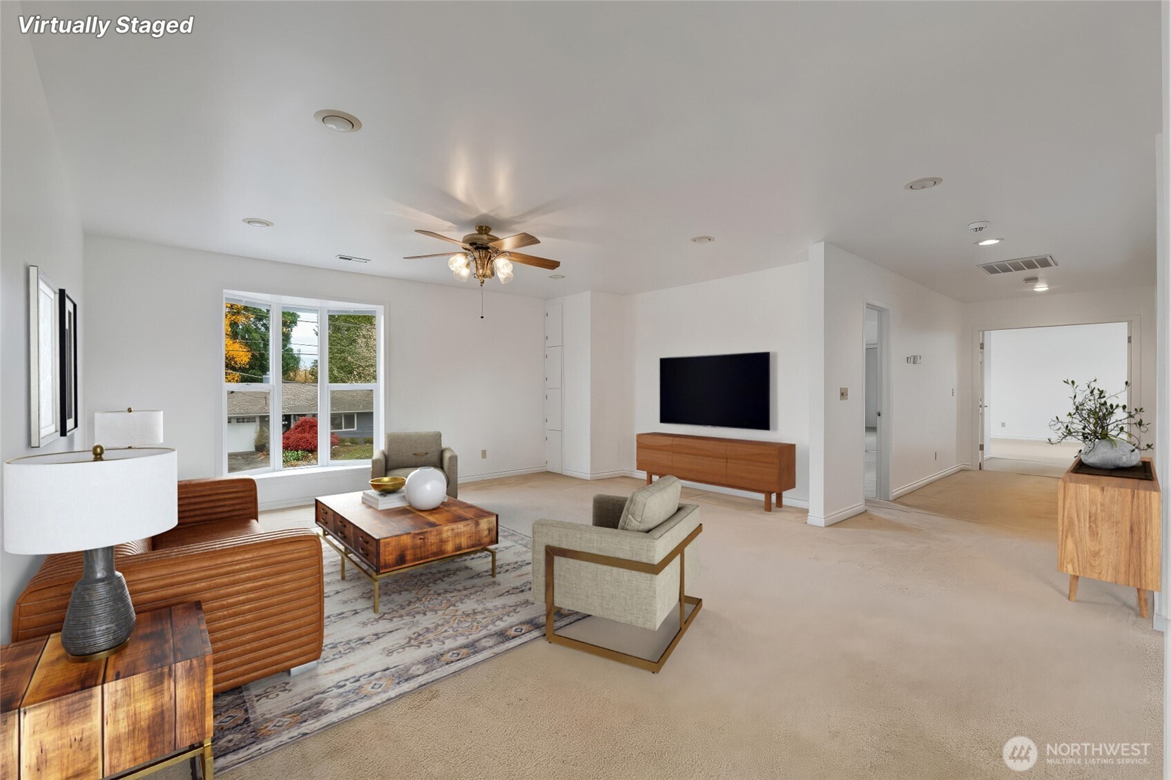 12649 Southeast 169th Place Renton, WA 98058 - Photo 16 of 38 a living room with furniture and a flat screen tv
