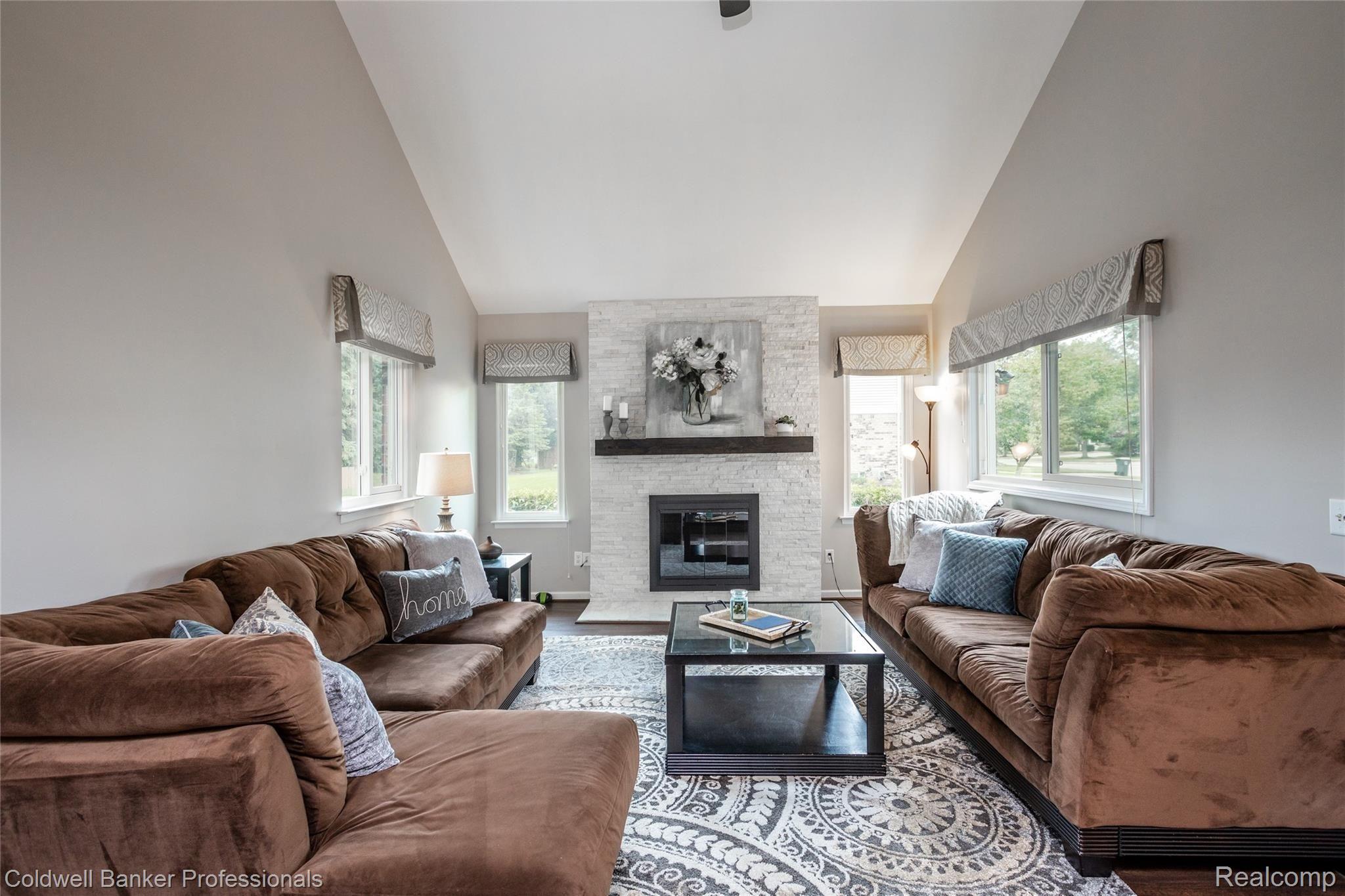 46138 Doubletree Road Canton, MI 48187 - Photo 22 of 51 Family Room with new stacked stone fireplace