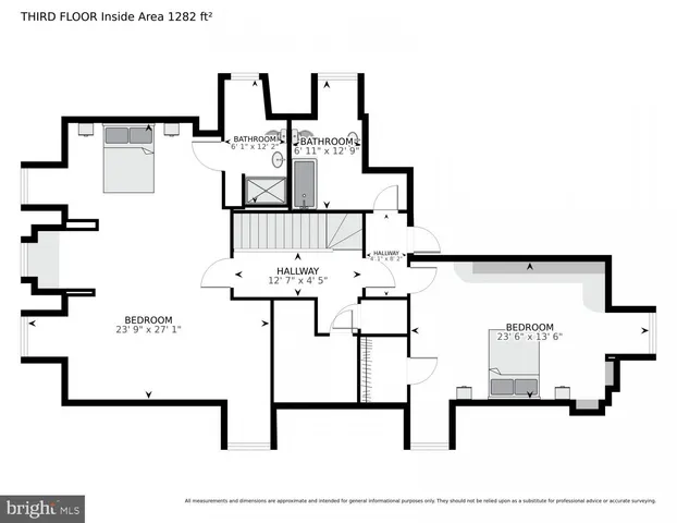 a picture of floor with lots of white walls