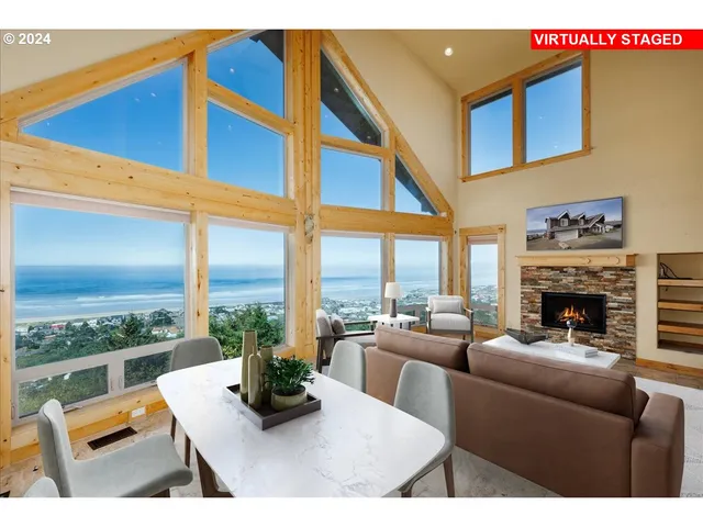 a view of a living room with furniture
