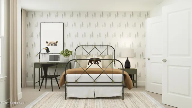 a view of a hallway with couches and dining table with wooden floor