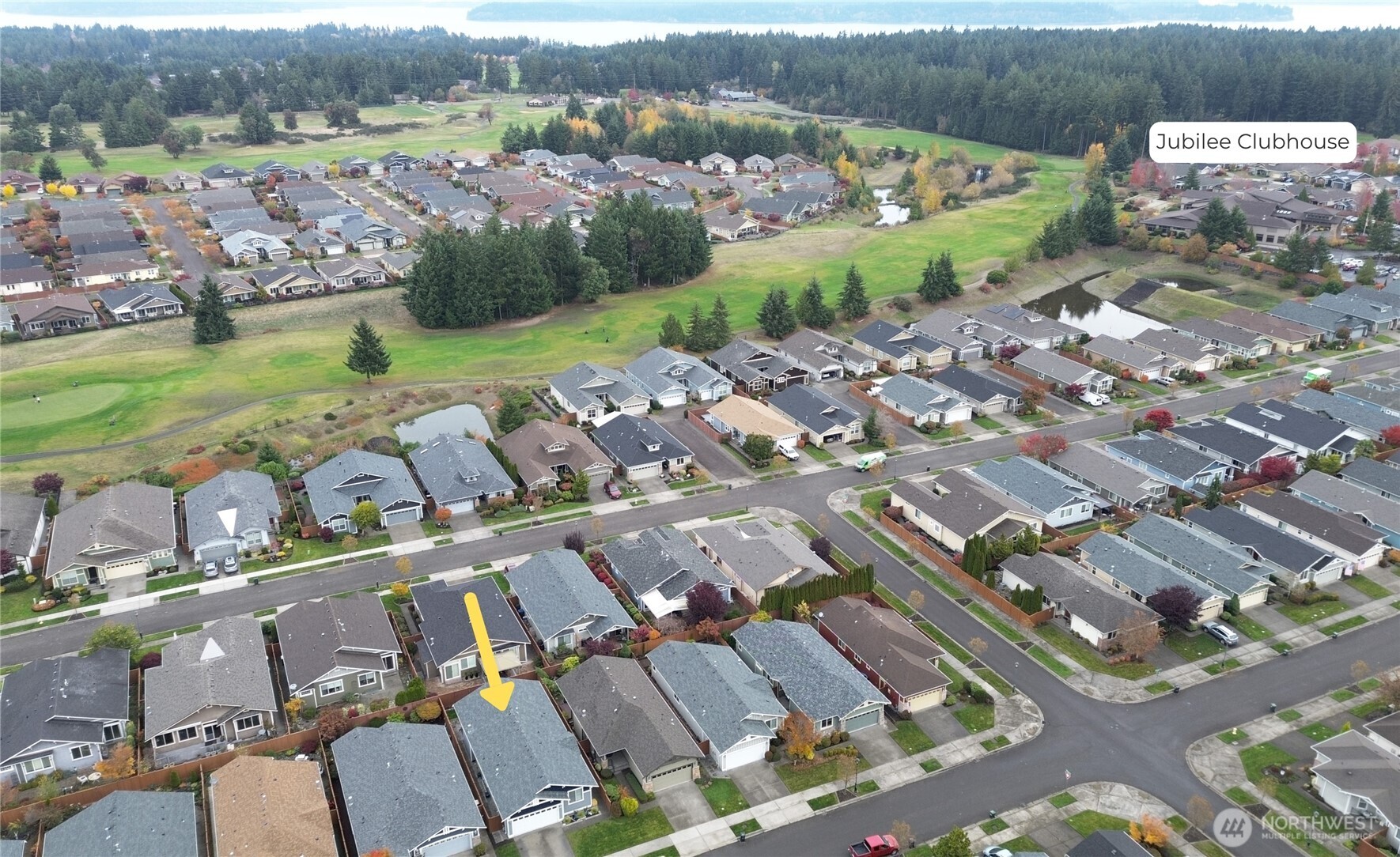 8218 Bainbridge Loop Northeast Lacey, WA 98516 - Photo 32 of 40 an aerial view of a city with lots of residential buildings