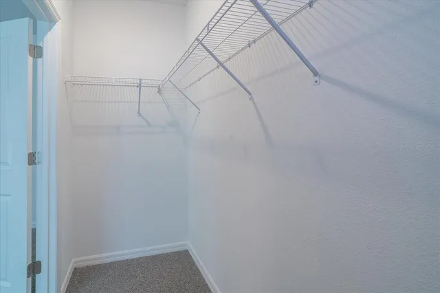 a view of small space with empty racks