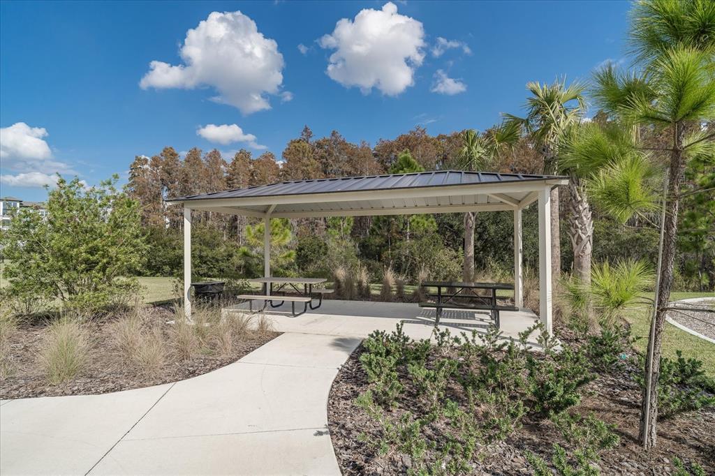 2466 Riversong Ldg Lane Wesley Chapel, FL 33543 - Photo 27 of 33 a view of a chair and tables in the backyard