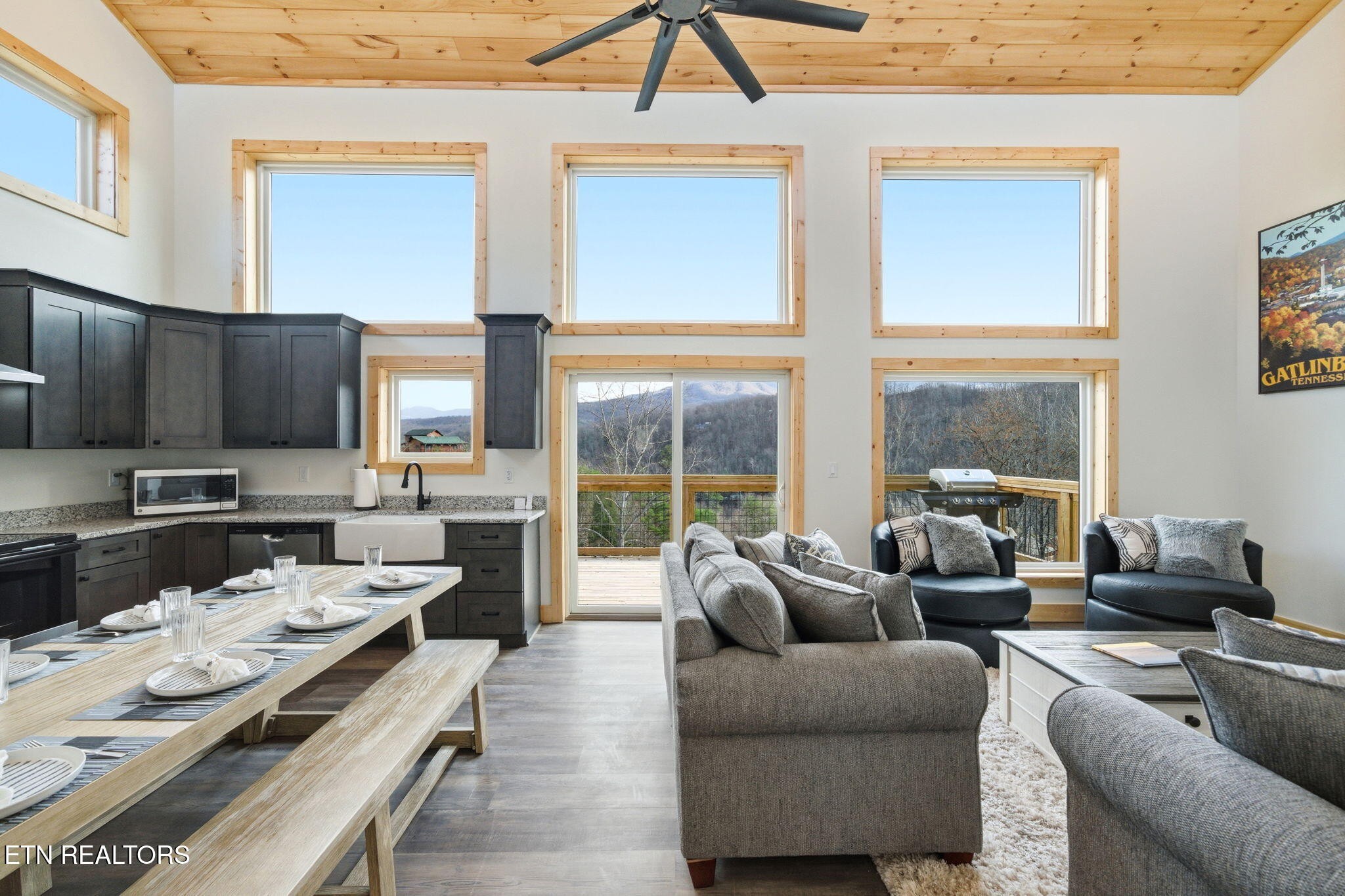 650 Ridge Top Loop Gatlinburg, TN 37738 - Photo 4 of 38 a living room with furniture and a flat screen tv