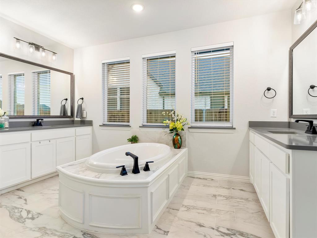 2156 Cloverfern Way Haslet, TX 76052 - Photo 22 of 40 a bathroom with a sink and a bathtub