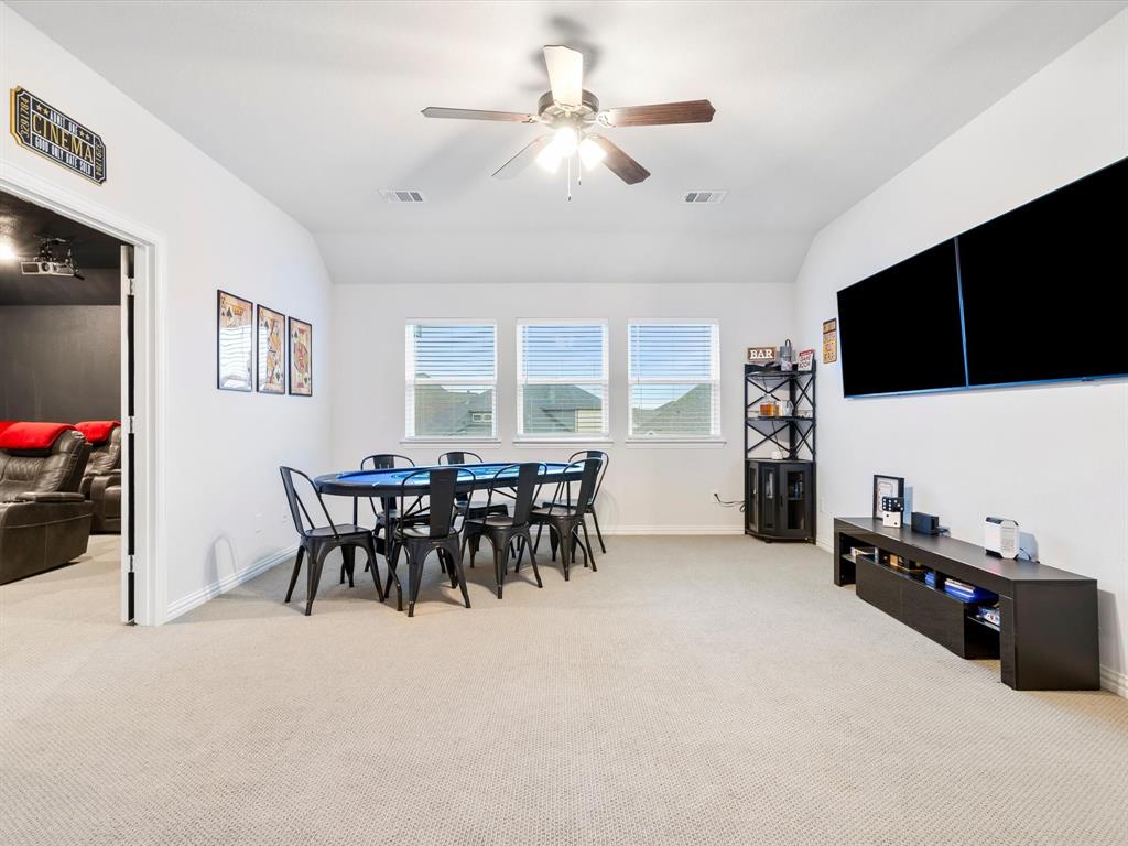2156 Cloverfern Way Haslet, TX 76052 - Photo 28 of 40 a view of a livingroom with furniture and a flat screen tv