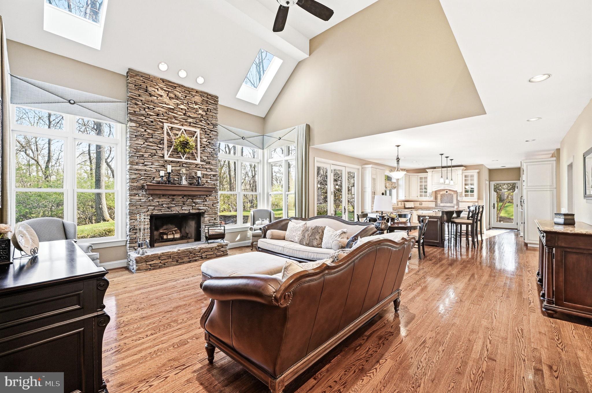 1714 Hickory Hill Road Chadds Ford, PA 19317 - Photo 16 of 82 a living room with fireplace furniture and a wooden floor