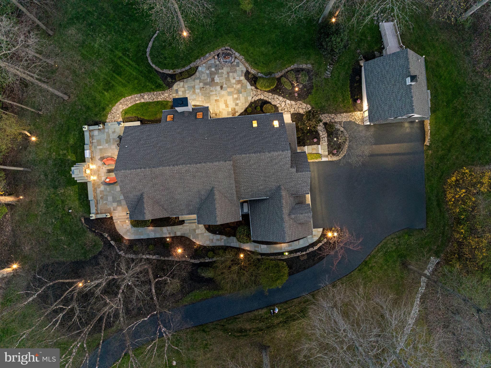 1714 Hickory Hill Road Chadds Ford, PA 19317 - Photo 3 of 82 an aerial view of a house with garden space and street view