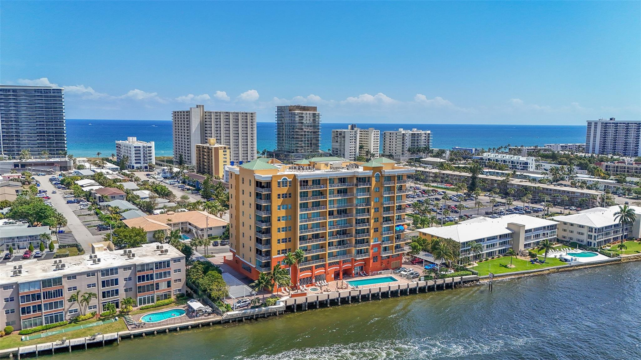 821 North Riverside Drive, Unit PH2 Pompano Beach, FL 33062 - Photo 71 of 95 a view of a city with tall buildings