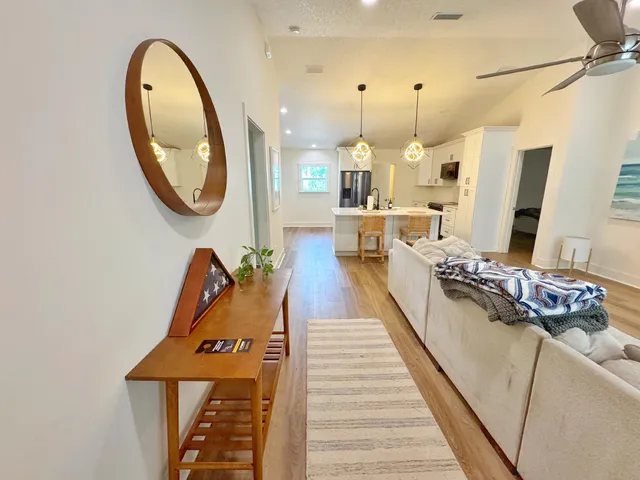 a very nice looking room with a large window