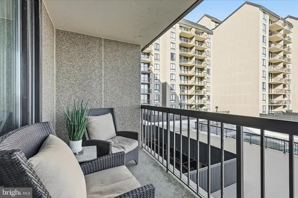 a view of a terrace with skyline