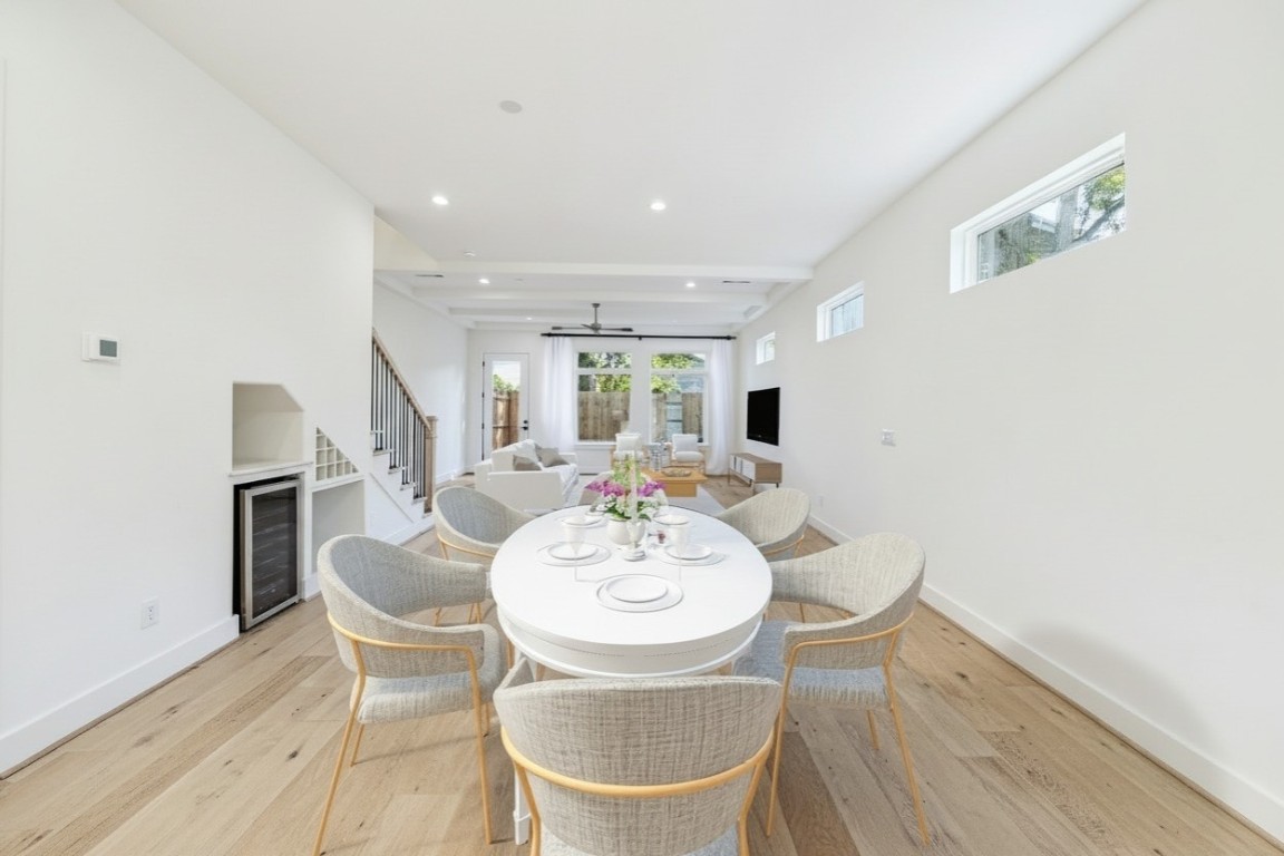 5337 Larkin Street Houston, TX 77007 - Photo 11 of 37 A view from the dining area onto the living rom.