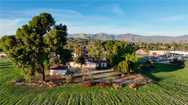 a view of a garden from a balcony