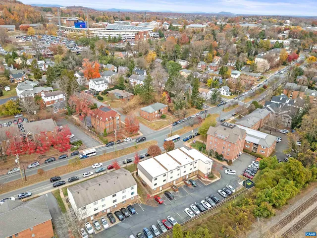 an aerial view of multiple house
