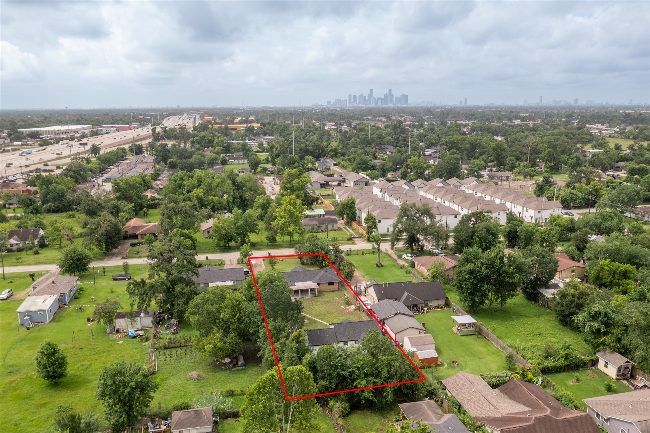 3225 Bostic Street Houston, TX 77093 - Photo 4 of 50 Aerial perspective showcasing proximity to downtown Houston