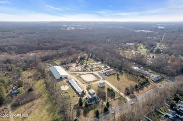 an aerial view of multiple house