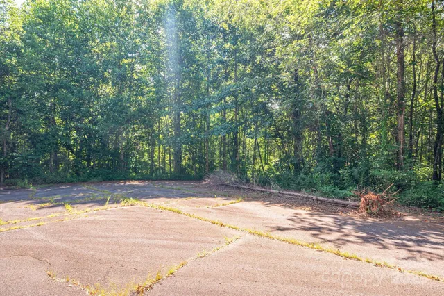 a view of a backyard with swimming pool