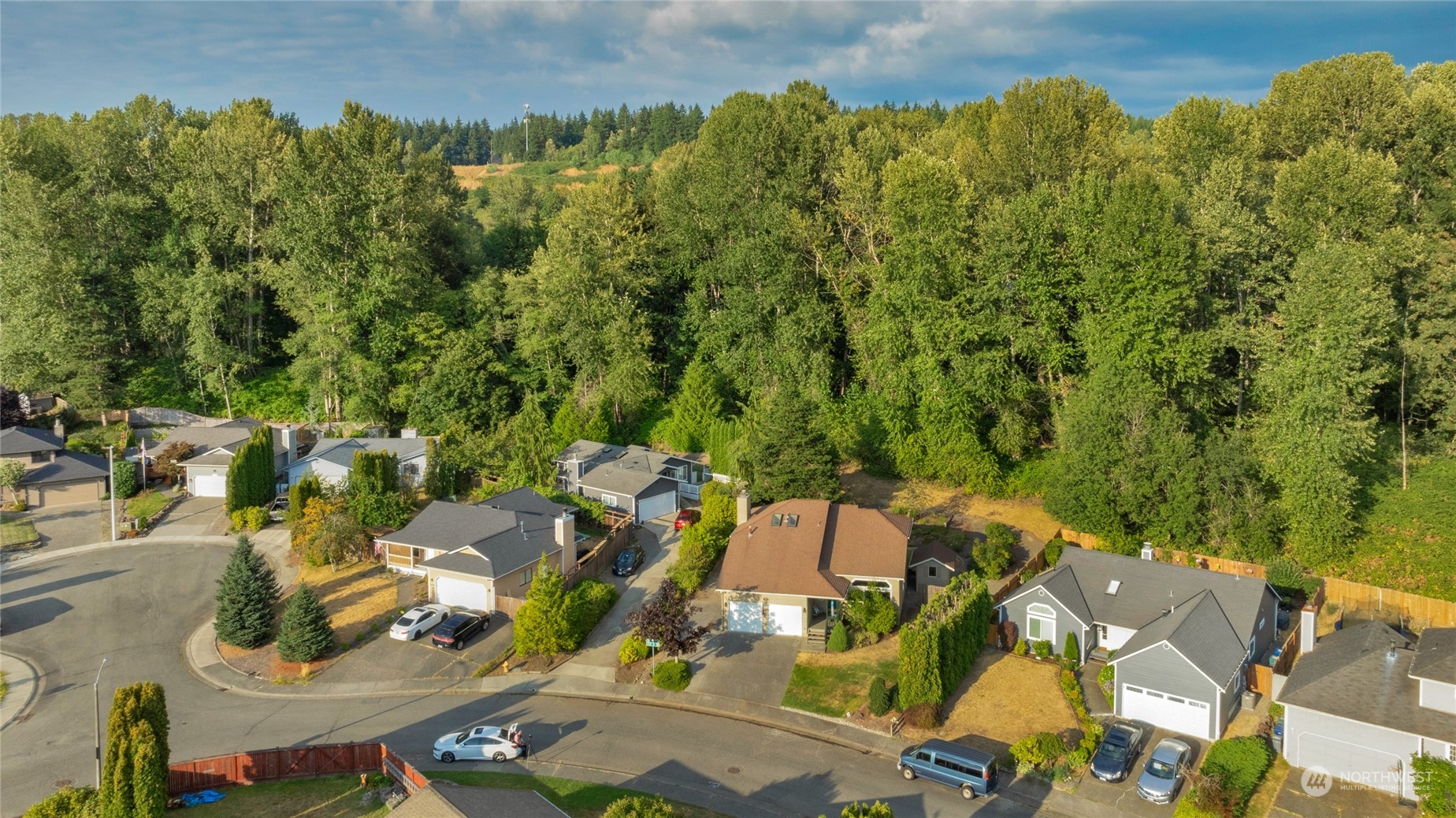 23323 12th Place West Bothell, WA 98021 - Photo 34 of 36 an aerial view of residential houses with outdoor space and trees