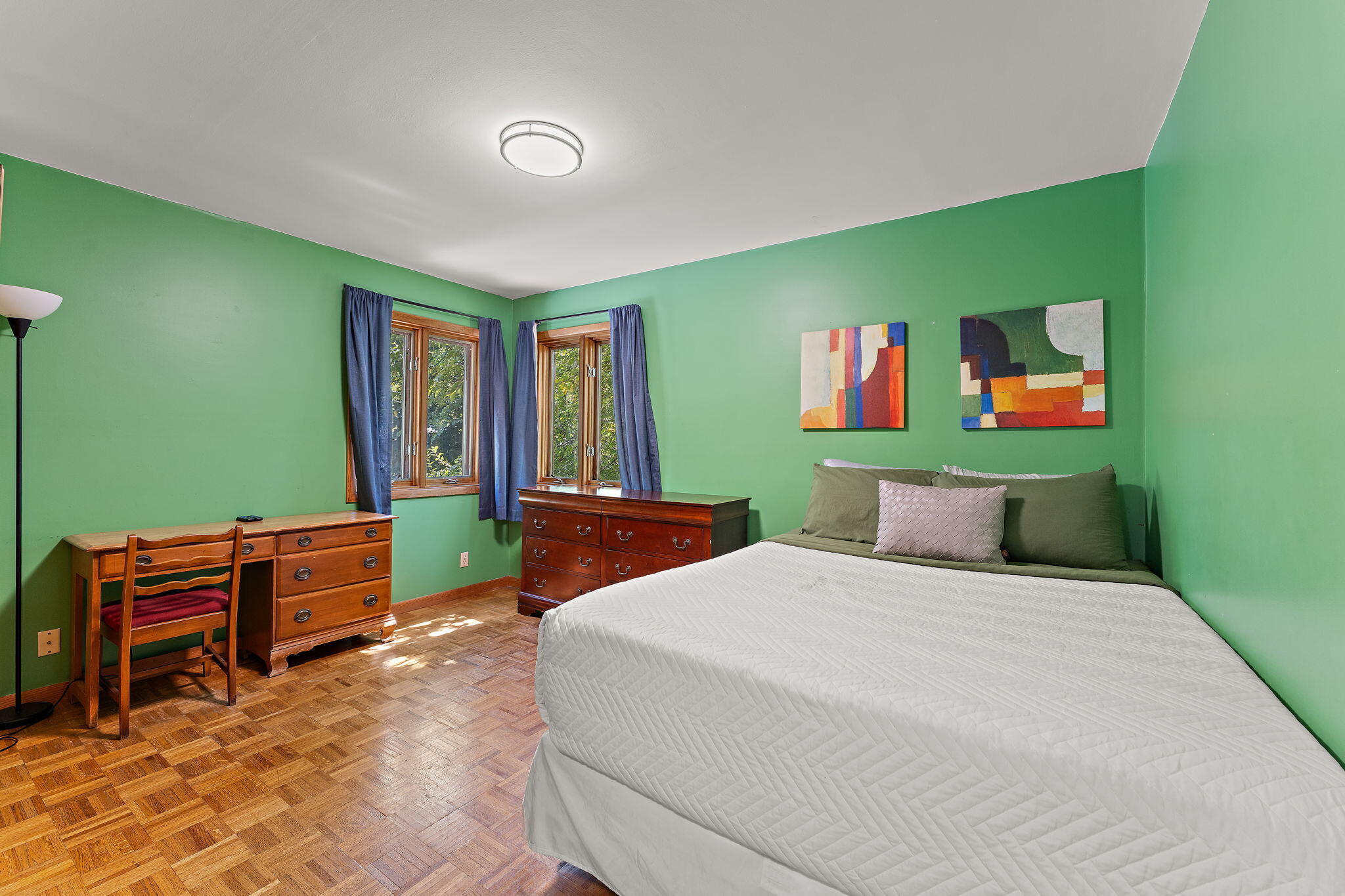 225 Warren Road Michigan City, IN 46360 - Photo 14 of 47 a bedroom with a bed and a dresser