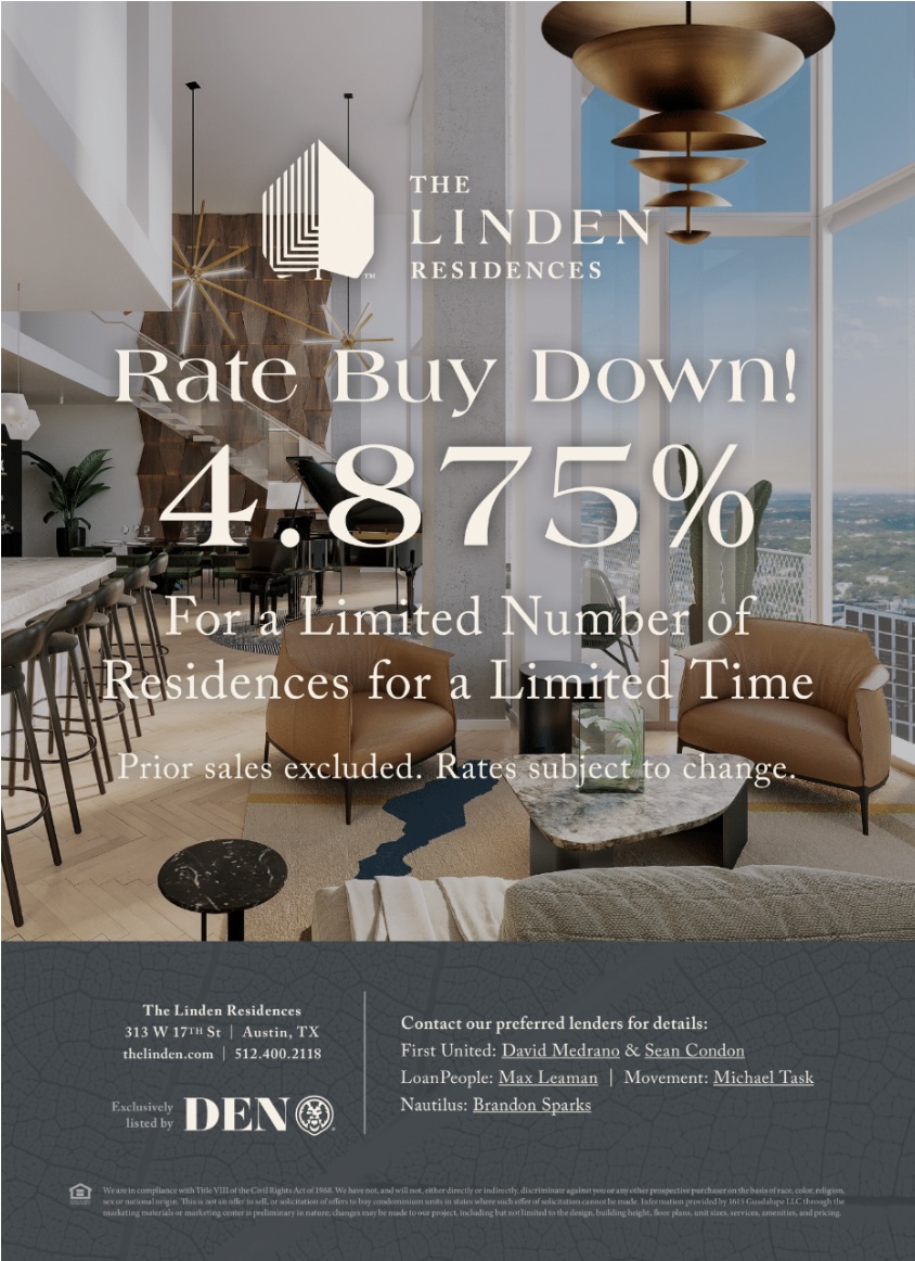 313 West 17th Street, Unit 2103 Austin, TX 78701 - Photo 35 of 39 *** INCENTIVES FOR A LIMITED TIME *** Seller will pay title policy if cash or loan with preferred lender. Offering a RATE BUY DOWN (4.875%) on a limited number of residences for a limited time.