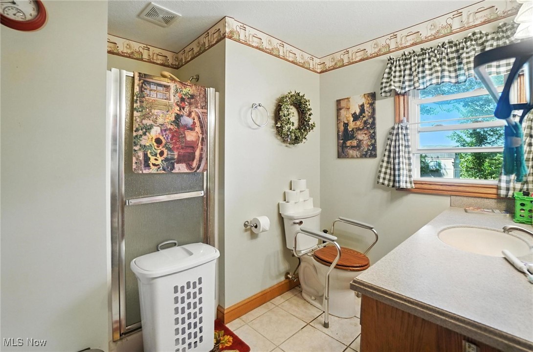 2045 Dutch Hollow Road Lima, OH 45807 - Photo 22 of 33 Full bath featuring a stall shower, vanity, and tile flooring