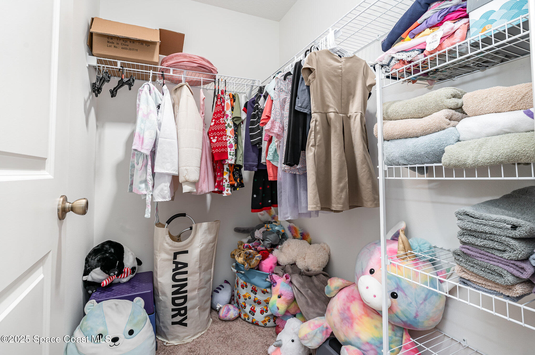 352 Gordon Road Northwest Palm Bay, FL 32907 - Photo 43 of 71 a view of walk in closet with clothes and shoes