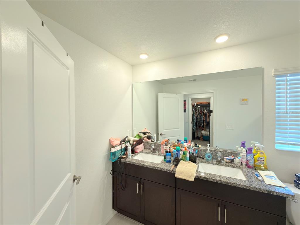 253 Tulip Banded Way Ruskin, FL 33570 - Photo 17 of 20 a bathroom with a sink vanity granite and a mirror