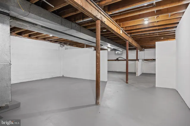 a view of a room with racks