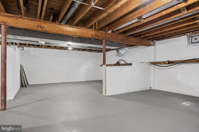 a view of a room with storage