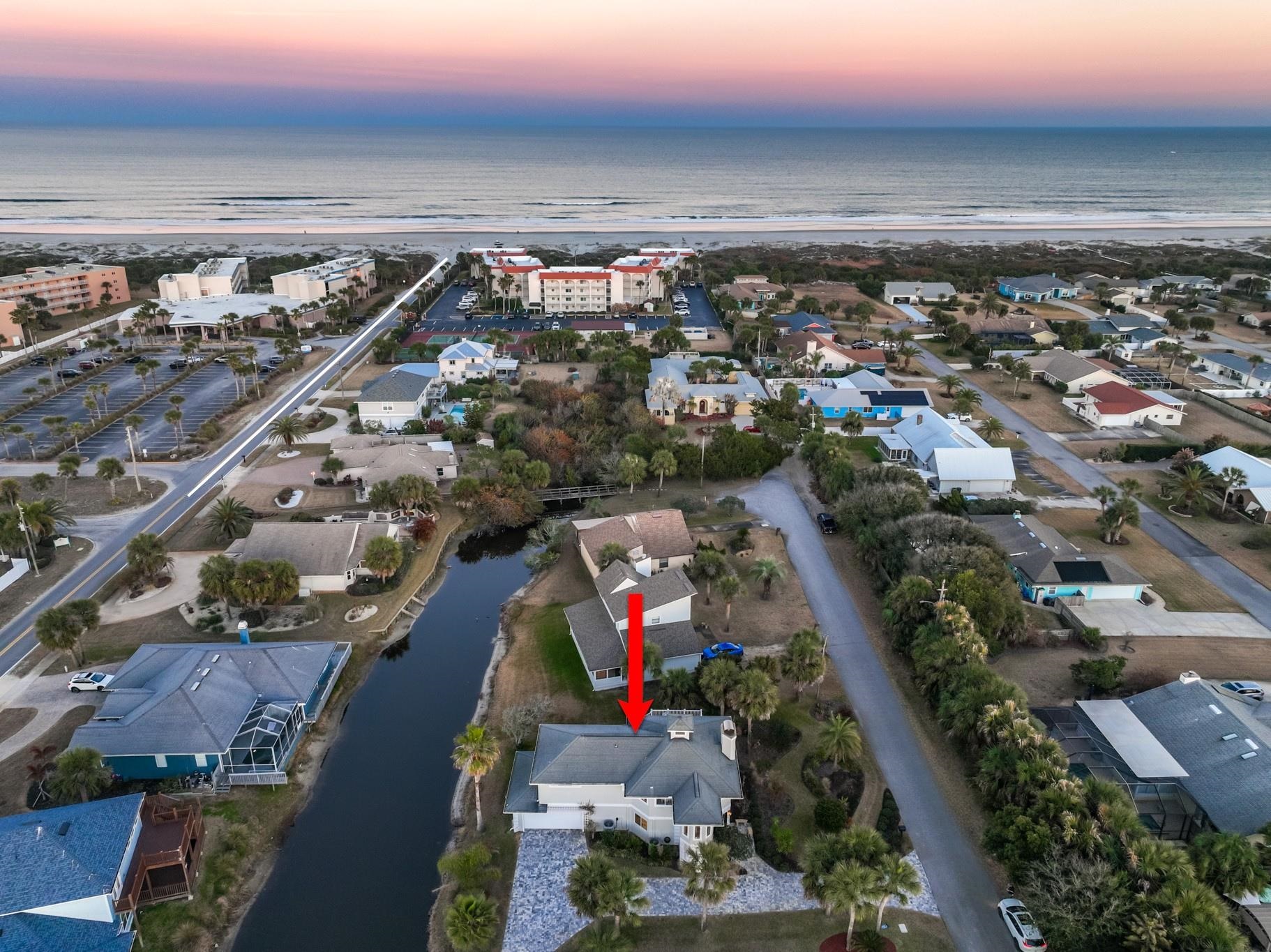 7 Sabor De Sal Road St. Augustine, FL 32080 - Photo 51 of 59 Aerial view at dusk of a water view and a residential view